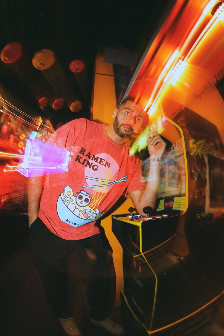 Ramen King Eliot Acid Wash T-shirt - NOMS LIFE