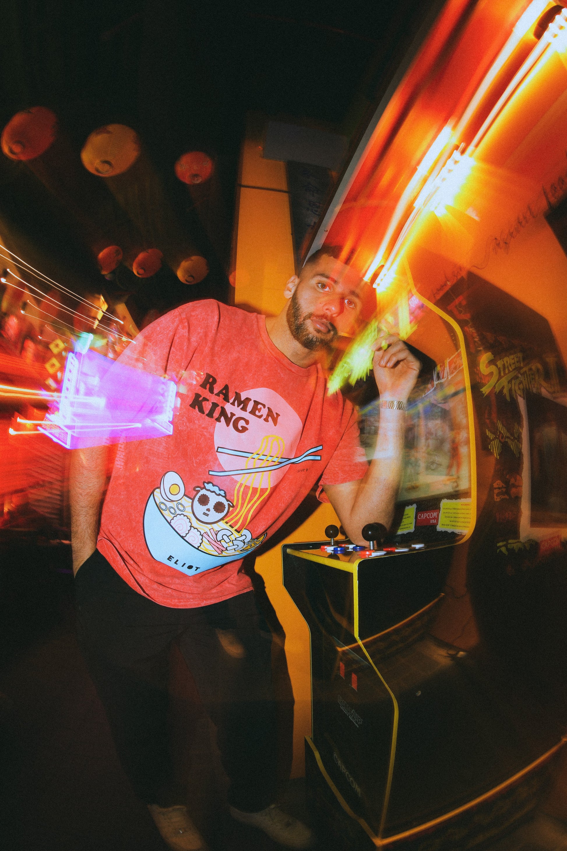 Ramen King Eliot Acid Wash T-shirt - NOMS LIFE