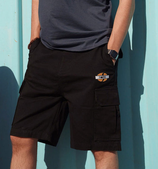 Cargo Racer Emblem Shorts [black] - NOMS LIFE