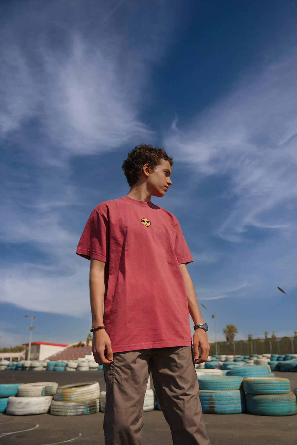 Henrik Heavyweight Oversized T-Shirt [brick-red] - NOMS LIFE