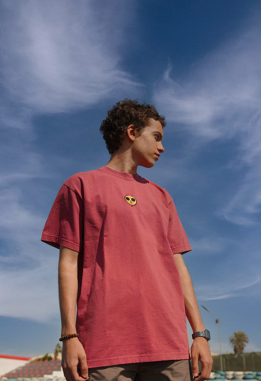 Henrik Heavyweight Oversized T-Shirt [brick-red] - NOMS LIFE