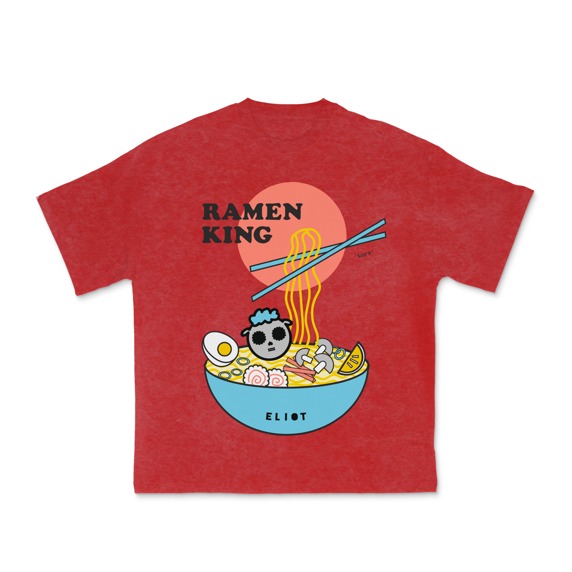 Ramen King Eliot Acid Wash T-shirt - NOMS LIFE