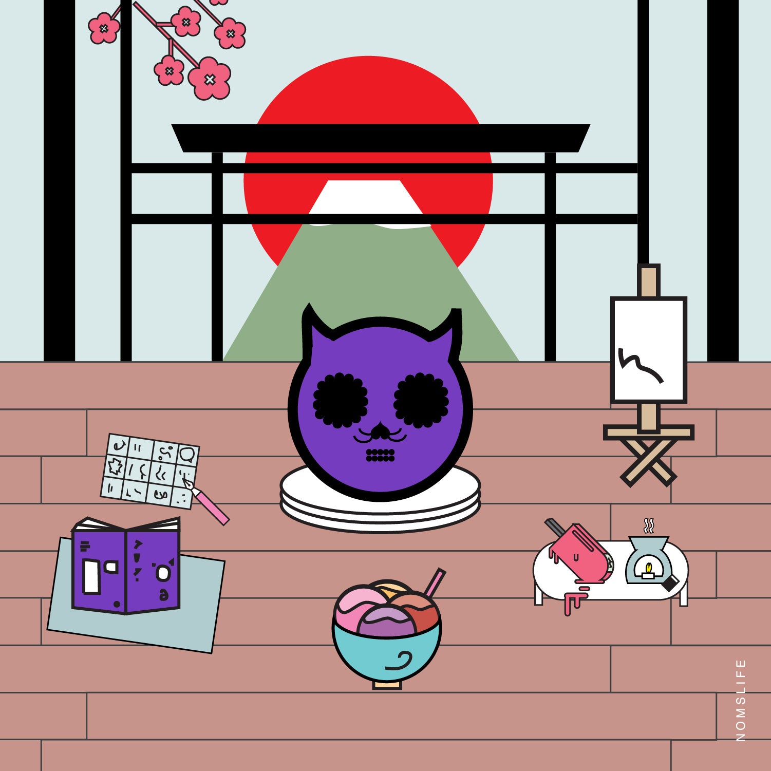 Maki [I-D Sleeve] T-Shirt - NOMS LIFE